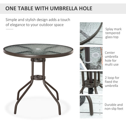 6 Piece Garden Dining Set with Umbrella, Outdoor Dining Sets with Parasol
