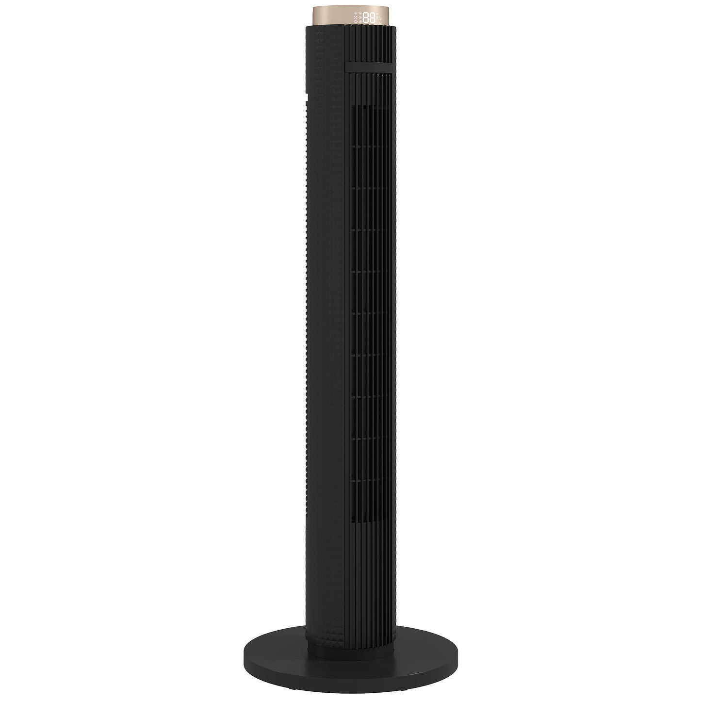 Tower Fan with WiFi App Control, Standing Floor Fan with 3 Speed 4 Modes, 12 Hour Timer and Night Light Black
