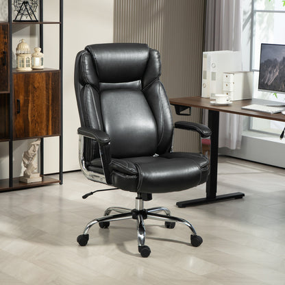 Ergonomic Office Chair, Heavy Duty Faux Leather Desk Chair with Tilt Function, Adjustable Height