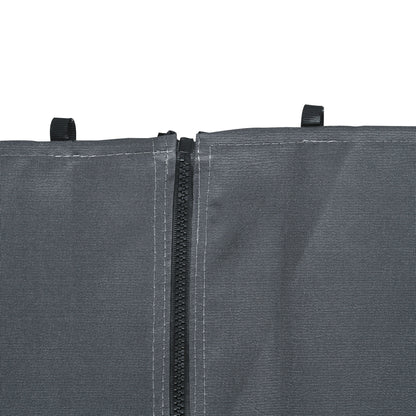 Replacement Gazebo Curtains 4-Panel Sidewalls with Zipper for 3 x 3 (M) Yard Gazebos Canopy Tent, Dark Grey