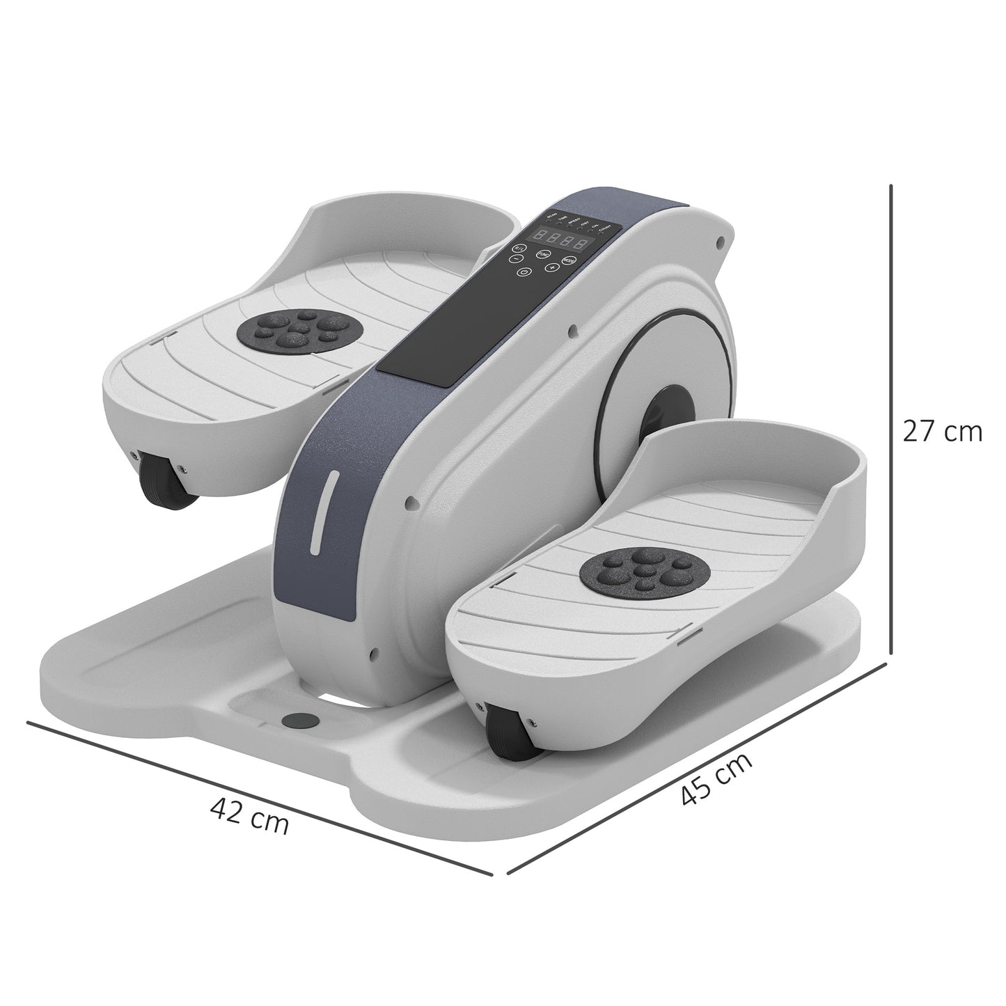 Under Desk Elliptical Machine, Seated Pedal Exerciser, Mini Electric Elliptical Machine for Seniors with LCD Monitor