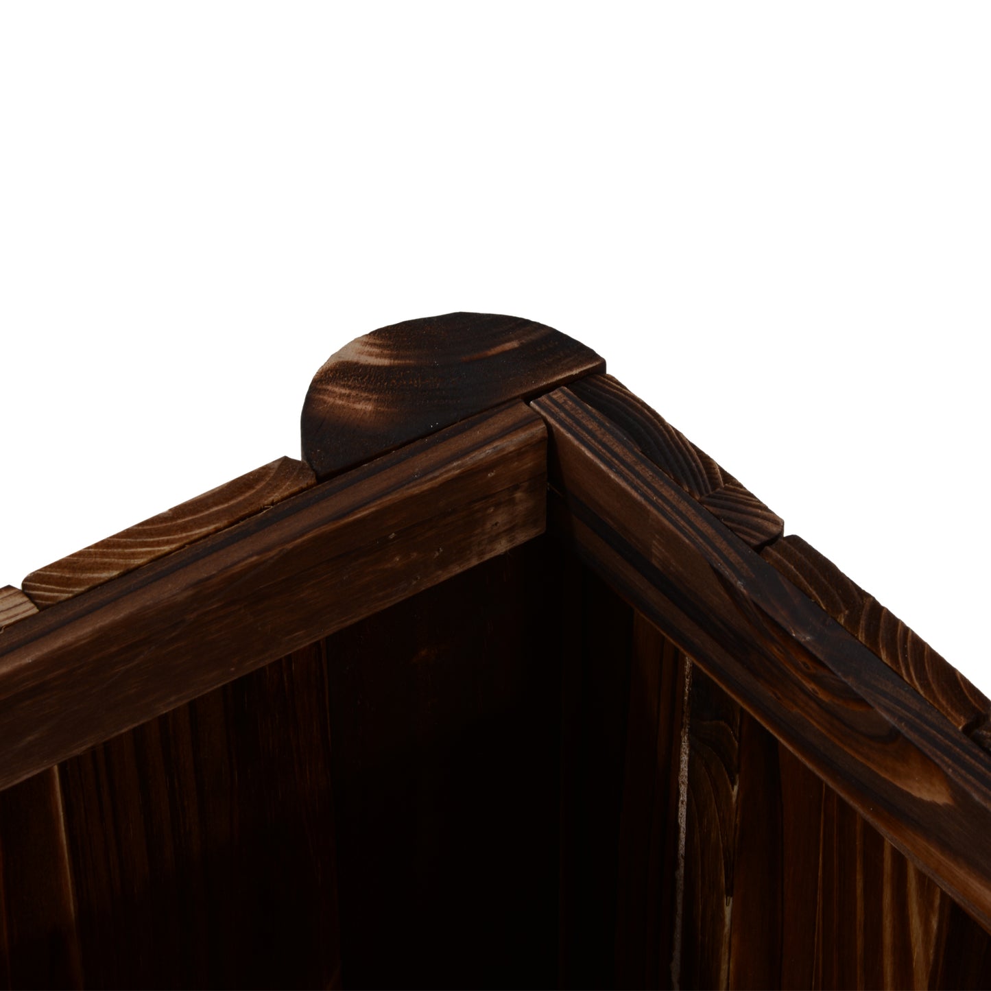 Wooden Raised Garden Bed, 120 x 50 x 45cm Elevated Planter Box, Outdoor Flower Bed with Drainage Gaps, Easy Assembly