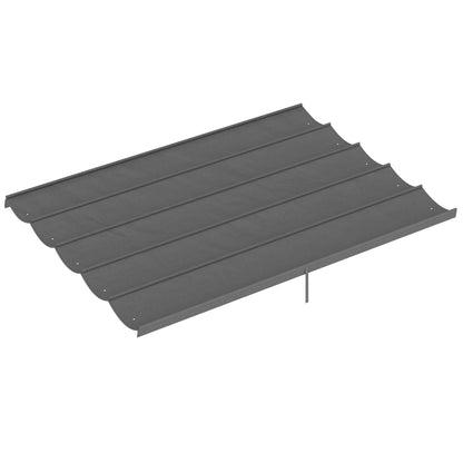 Retractable Pergola Cover, 3.5 x 2.6 m Replacement Canopy Fabric for 4 x 3 m Frame, Roof Top Only, Light Grey