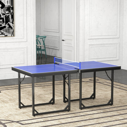 6ft Table Tennis Table, Ping Pong Table with Net, Foldable and Portable Ping Pong Set for Indoor Use, Easy Assemble, Midsize