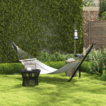 9.4ft Hammock Stand with Side Tray Stand, Steel Frame Hammock Net Stand, for String-style, Brazilian-style, Flat-style