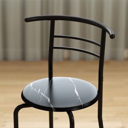 Three-Piece Compact Dining Set - Black