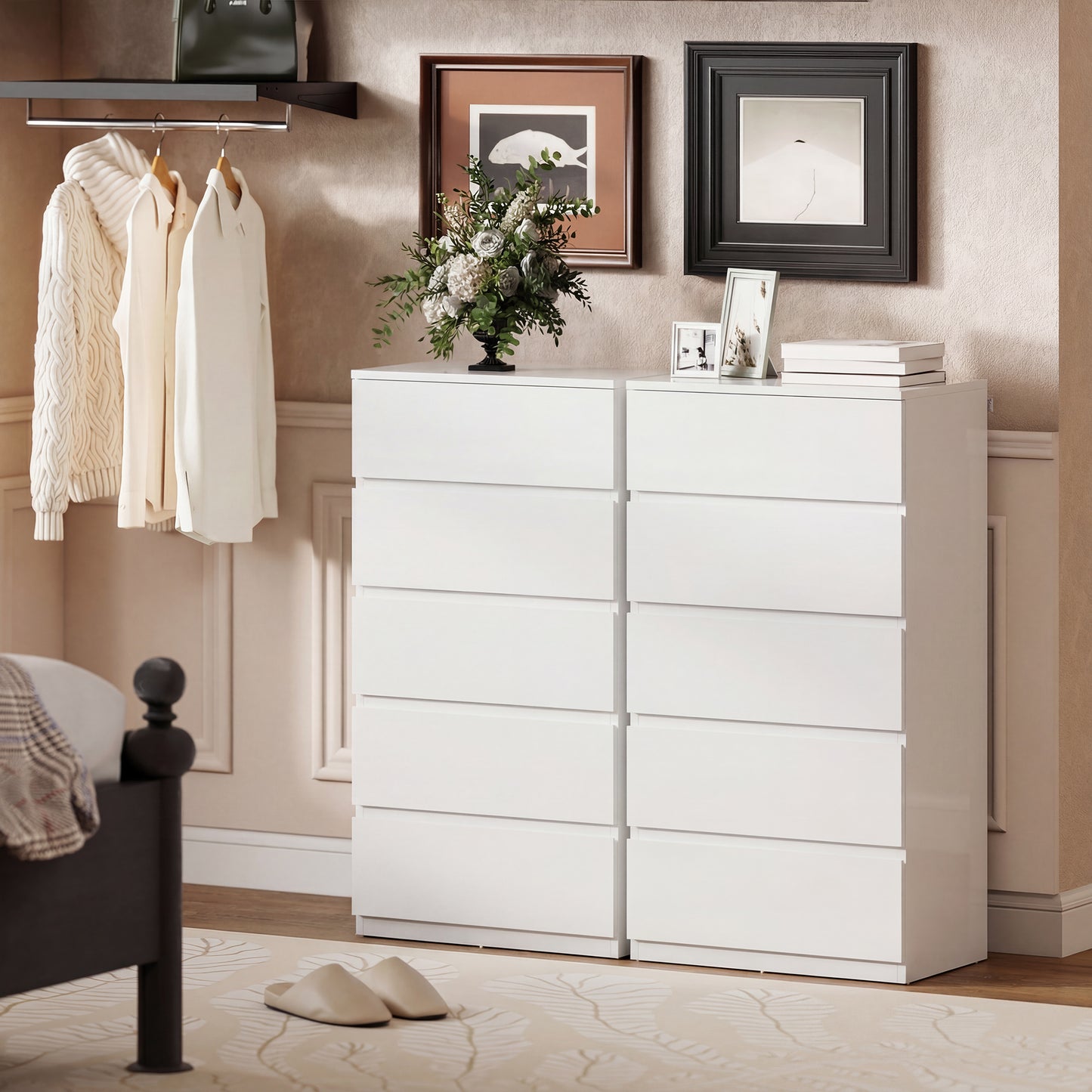 Chest of Drawers, 5-Drawer Storage Cabinets, Modern Dresser, Storage Drawer Unit for Bedroom