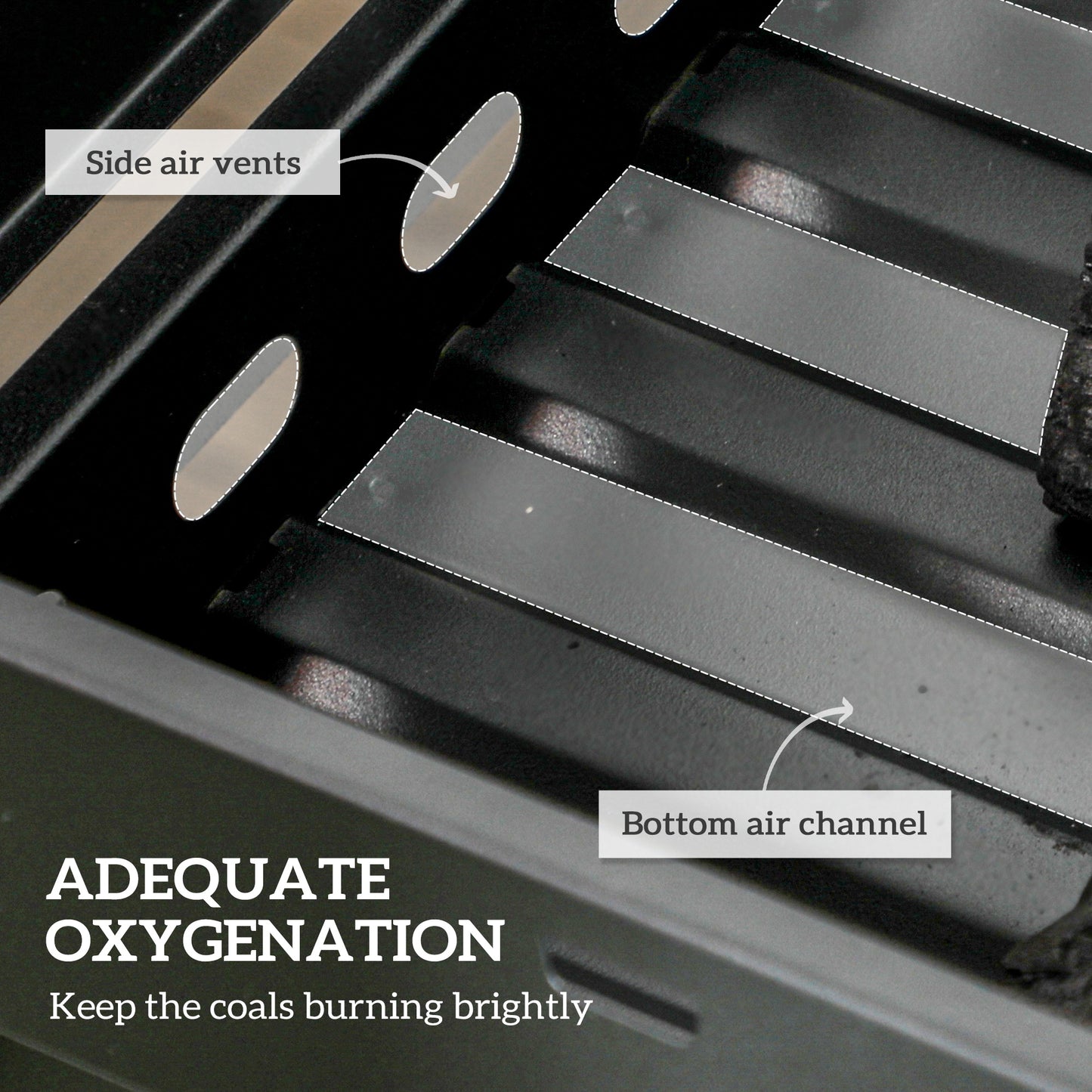 Foldable Charcoal Grill - Black