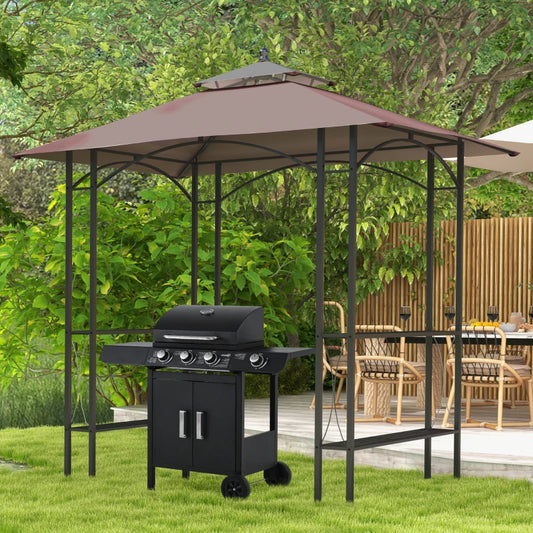 Slimline Gazebo / BBQ Rain Coverage Shade - (2.5 x 1.5m)