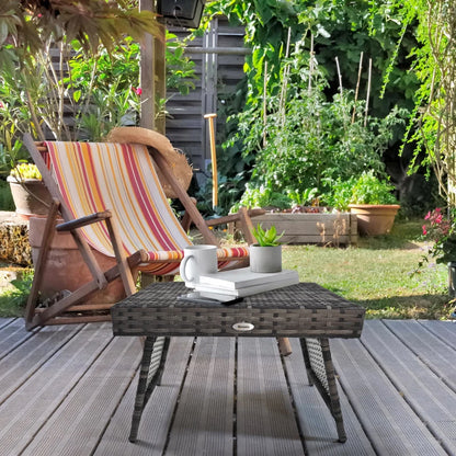 Low Sitting - Foldable Rattan Garden Coffee Table / Side Table