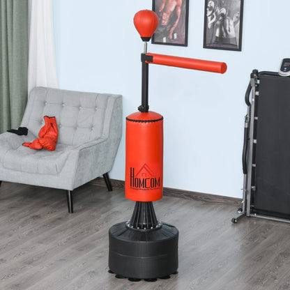 3-in-1 - Freestanding Boxing Bag / Punching Bag, Rotating Arm and Speedball (Water Fillable Base)