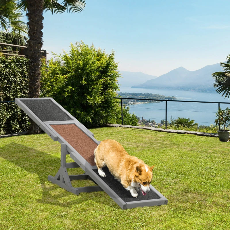 Wooden Pet Seesaw - Dog Agility Testing/Training Equipment with Anti Slip Surface