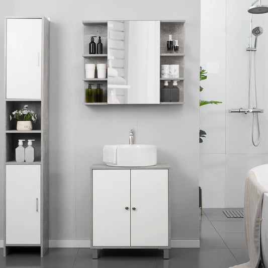 Modern Under Sink Cabinet Vanity Unit with Storage Cupboard