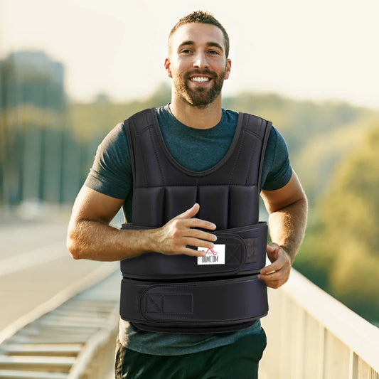 20kg Adjustable Weighted Vest with 38 Weight Bags