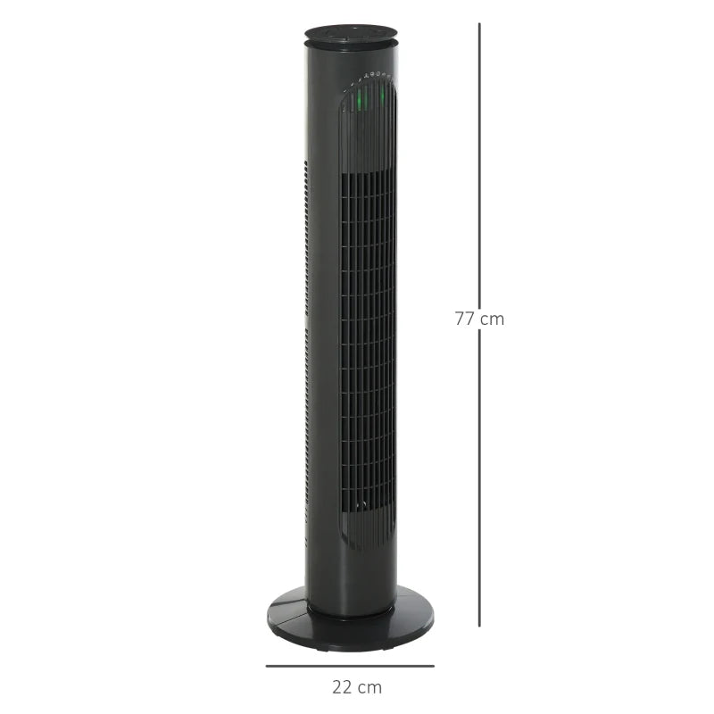 30" Freestanding Tower Fan with 3 Speed Modes, 10h Timer, 70 Degree Oscillation, LED Light and 5M Remote Controller