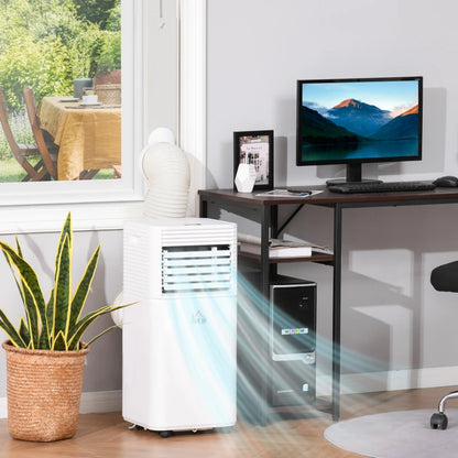 9000 BTU - 4-in-1 Air Conditioning Unit with Dehumidifier, 24hr Timer & Remote Control