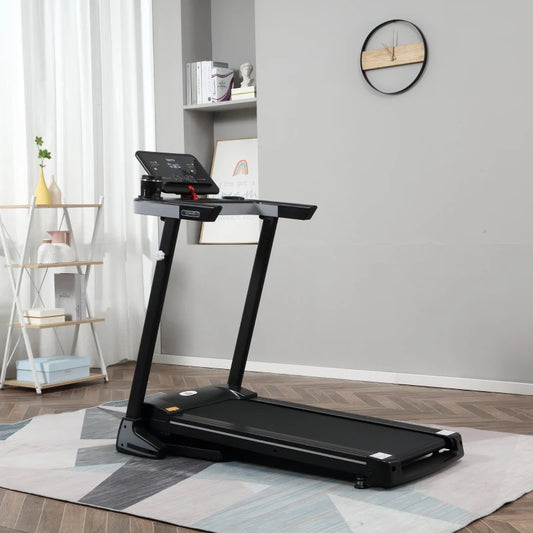 12km/h - Treadmill with Large Multifunctional Display, Drinks Holder and Emergency Stop Function