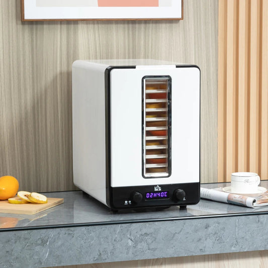 11-Tier - Food Dehydrator 550W with 40-70℃ Adjustable Temperature, 1-48h Timer and LCD Display