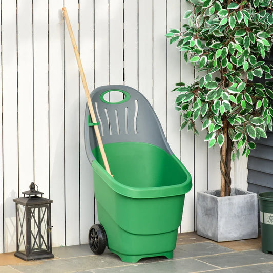 60 Litre - Multi Purpose Garden Cart Barrow / Trolley with Handle and Wheels