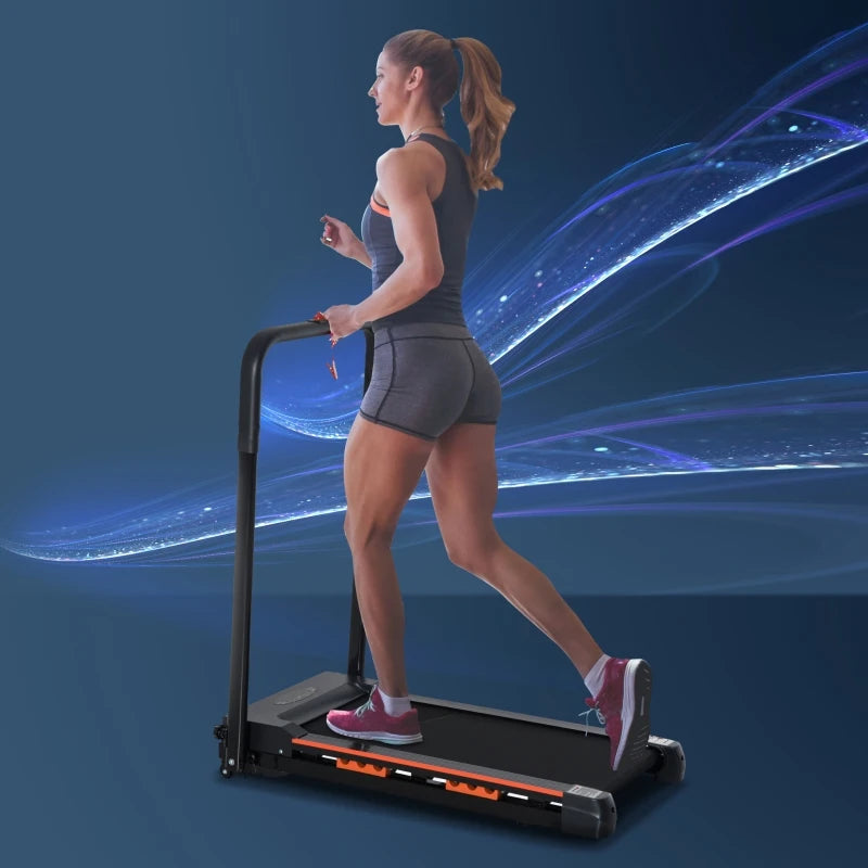 6km/h - Compact Slimline Foldable Treadmill with Footwell LCD Monitor and Emergency Stop Function