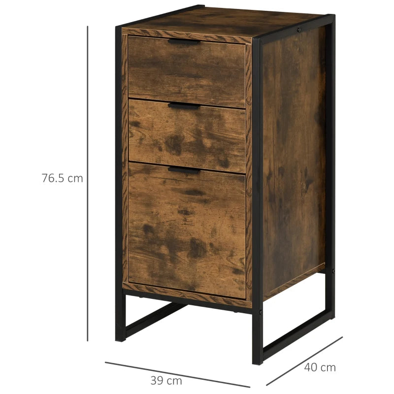 3-Drawer Farmhouse Style Chest of Drawers with 2 Small Drawers and 1 Large Drawer