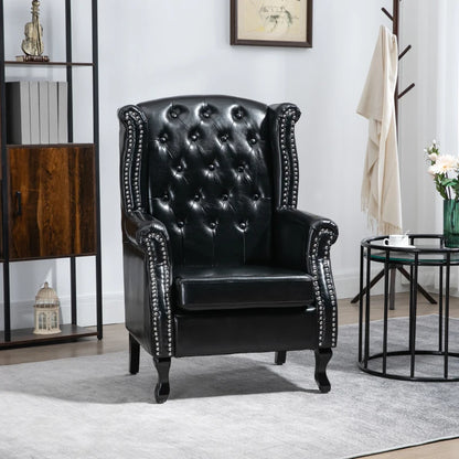 Wingback Accent - Chesterfield Style - Armchair with Nail Head Trim