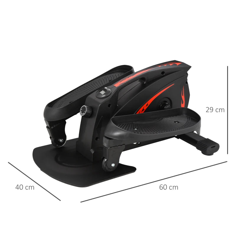 Mini Manual Elliptical Bike / Cross Trainer with Adjustable Resistance, LCD Screen and Anti Slip Pedals