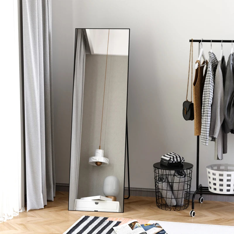 Ultra Slim Bezel Full Length Body Mirror - Freestanding or Wall Mounted