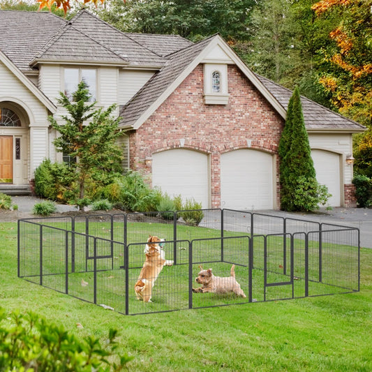 Indoor / Outdoor - 16 Panel - Large Play Pen for Small to Medium Pets