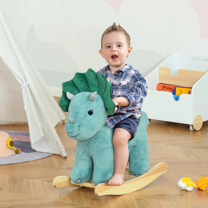 Plush Ride on Dinosaur Rocking Horse with Sound Effect