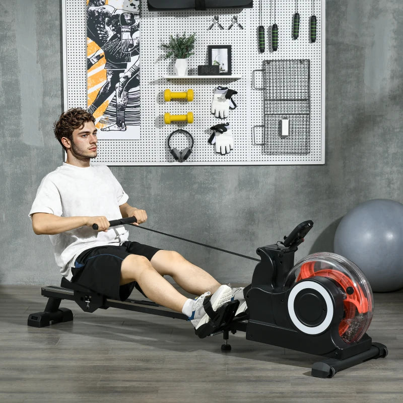 15L - Water Rower Rowing Machine with LCD Monitor and Tablet Holder