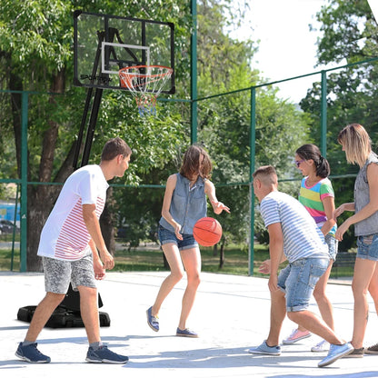 2.4-2.9m - Adjustable Baketball Hoop / Net with Weighted Base Stand and Rebound Plate