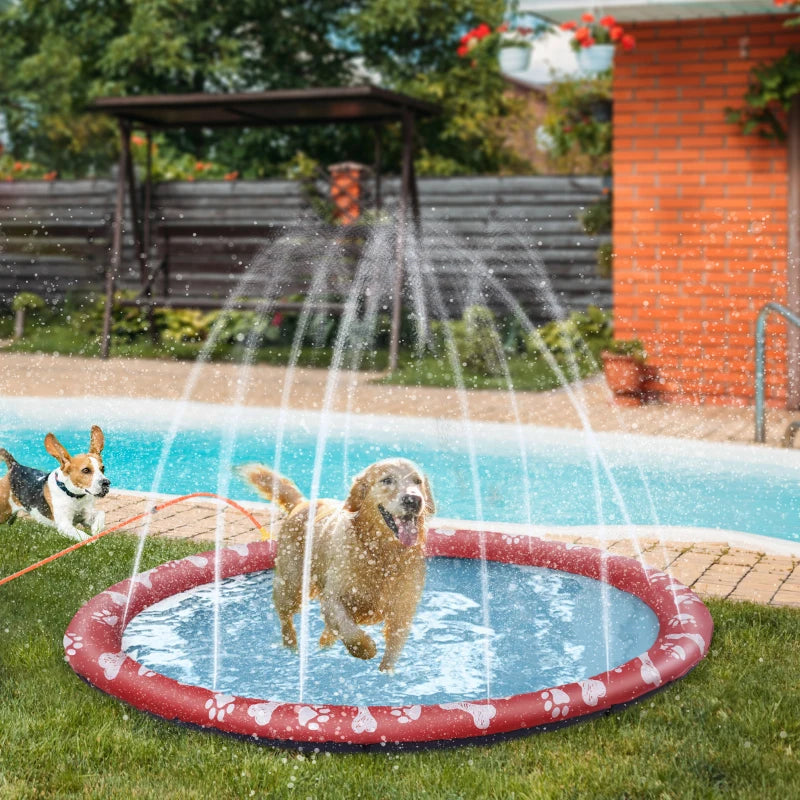 170cm Dog / Pet Splash Pad with Water Fountain Style Cooling Jets & Anti Slip Base