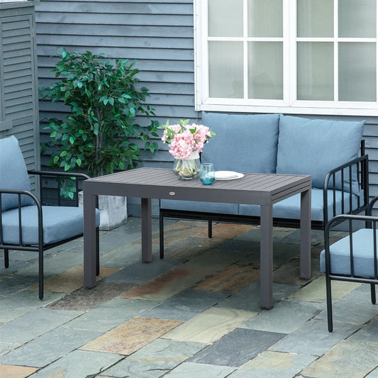 Extendable Garden Table with Aluminium Frame - 10 Seater