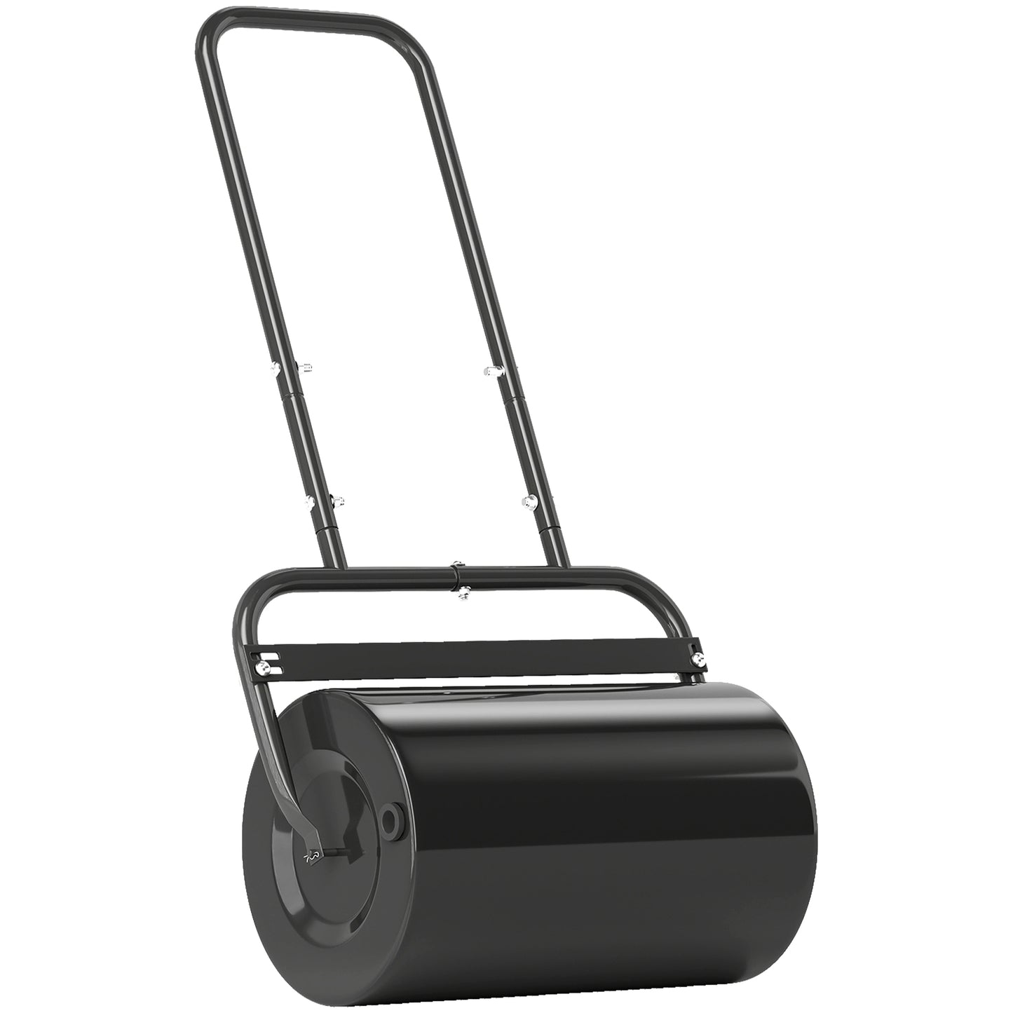 38L Fillable Cylinder Steel Lawn Roller - Black