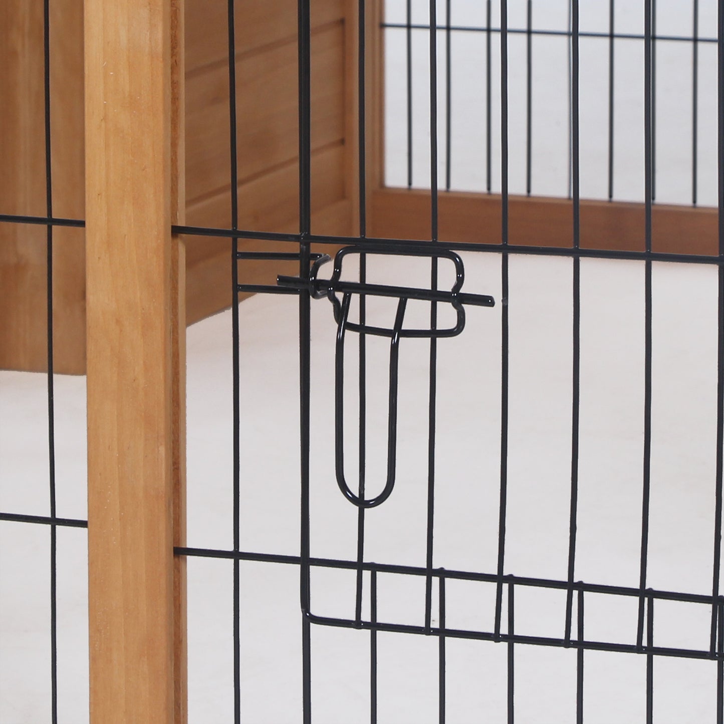 Rabbit Hutch Outdoor, Guinea Pig House, Bunny Run Cage with Openable Top for 1–2 Rabbits, 123 x 120 x 52cm, Yellow