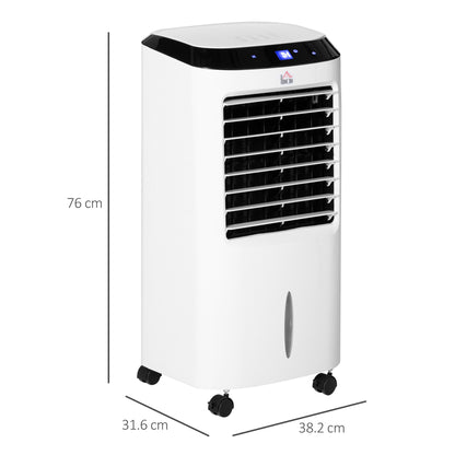 Portable Air Cooler, Evaporative Anion Ice Cooling Fan Water Conditioner Humidifier Unit with 10L Water Tank, 3 Modes