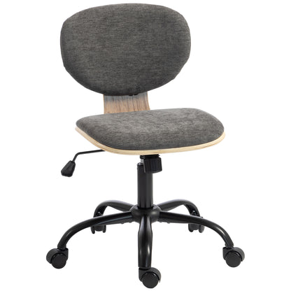 Home Office Desk Chair Rocking Function Ergonomic Swivel Chair with PU Wheels, Grey