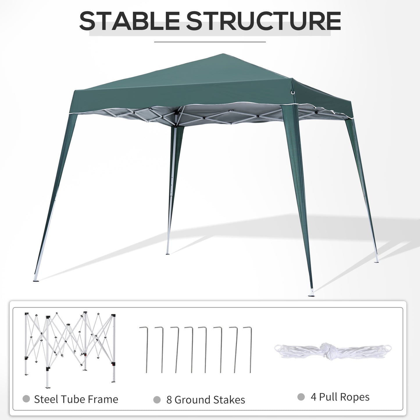3 M x 3 M Base/ 2.5 M x 2.5 M Top Pop Up Gazebo with Carry Bag