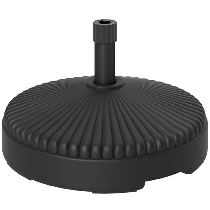 Garden Parasol Base Holder, 28kg Sand Filled, 23kg Water Filled, Sun Umbrella Base, Φ55 x 30H cm Black