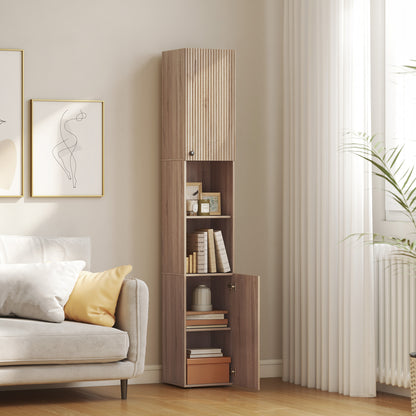 6-Tier Tall Bathroom Cabinet - Natural