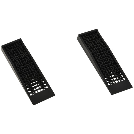 2PCS Car Ramps, 3 Ton Low Entrance Plastic Curb Ramps with Anti-Slip Surface