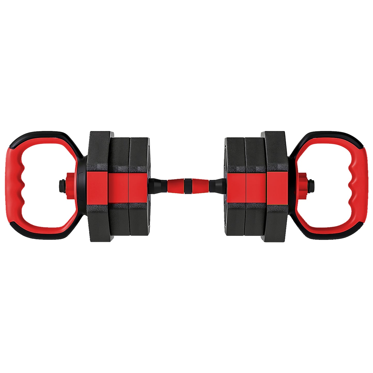 6-in-1 Adjustable Weight Dumbbells Set, Used as Kettlebell, Barbell, Dumbbell, Push-Up Stand