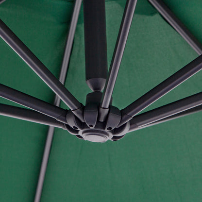 3m Banana Hanging Parasol Umbrella Green