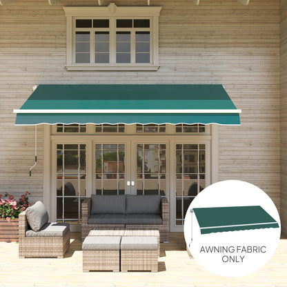 Awning Replacement Canopy, Water Resistant UPF 50+ Sun Shade Cover for 3 x 2.5 m Garden Awning (Fabric Only), Green