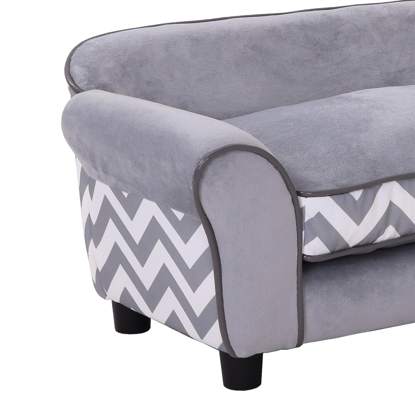 Dog Sofa Bed for XS-Sized Dogs, Cat Sofa with Soft Cushion, Pet Chair Lounge with Washable Cover, Removable Legs