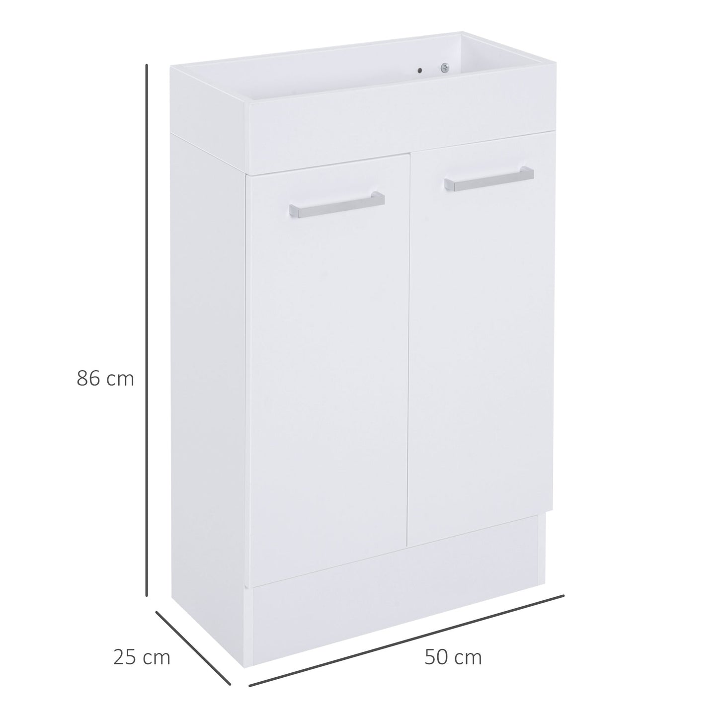Under Sink Bathroom Vanity Unit Ceramic Basin Sink Cloakroom Storage Cabinet Home Furniture