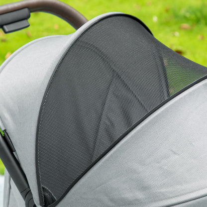 Foldable Baby Stroller with Adjustable Seat, 5-Point Harness, Canopy, Basket, 6.3kg Lightweight & Compact, Light Grey