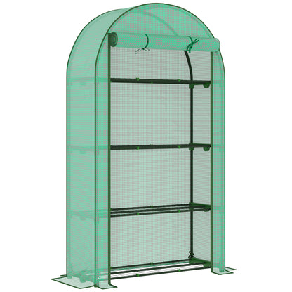Four Shelf Mini Greenhouse - Green
