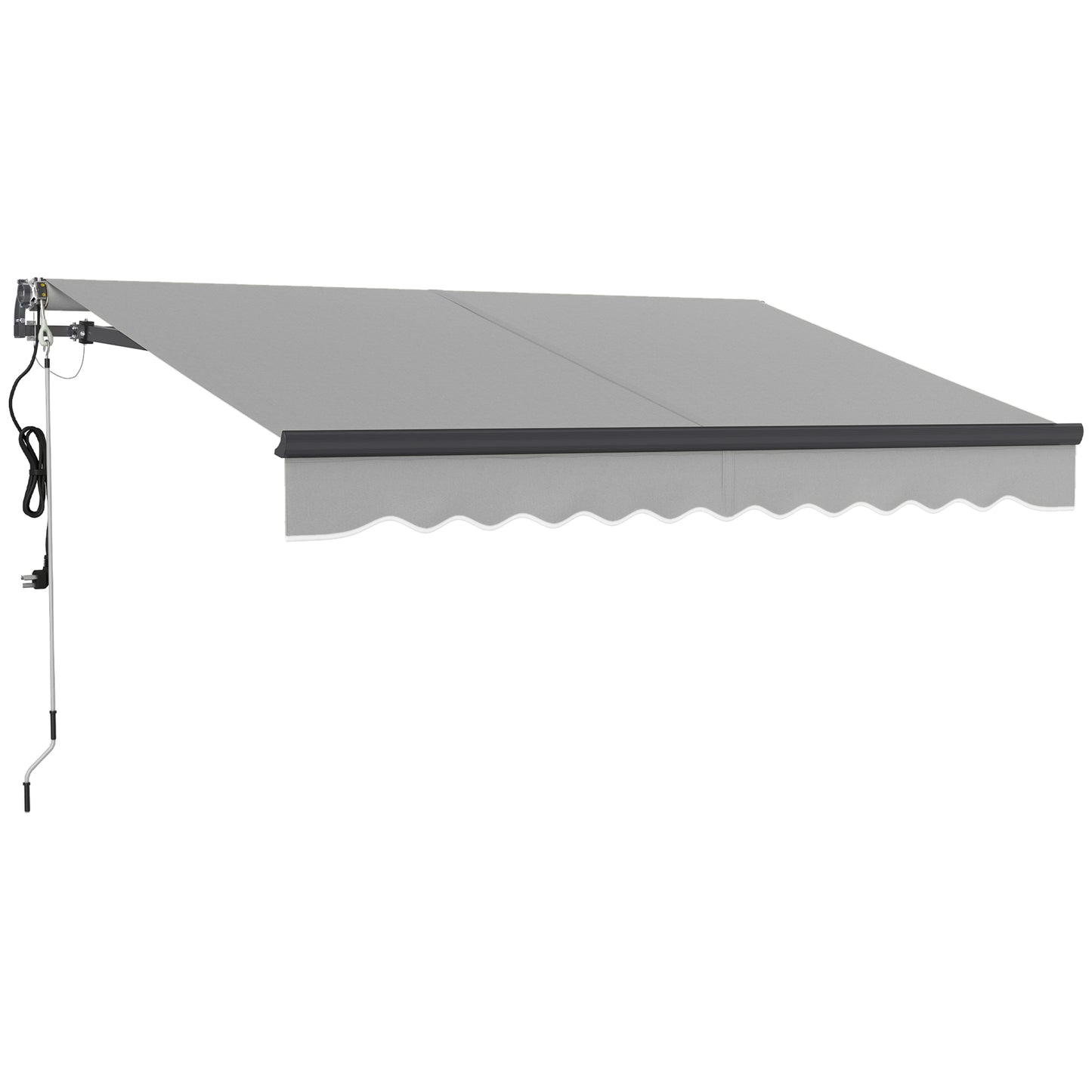 3 x 2.5m Electric Awning with Remote Controller, Aluminium Frame DIY Retractable Awning